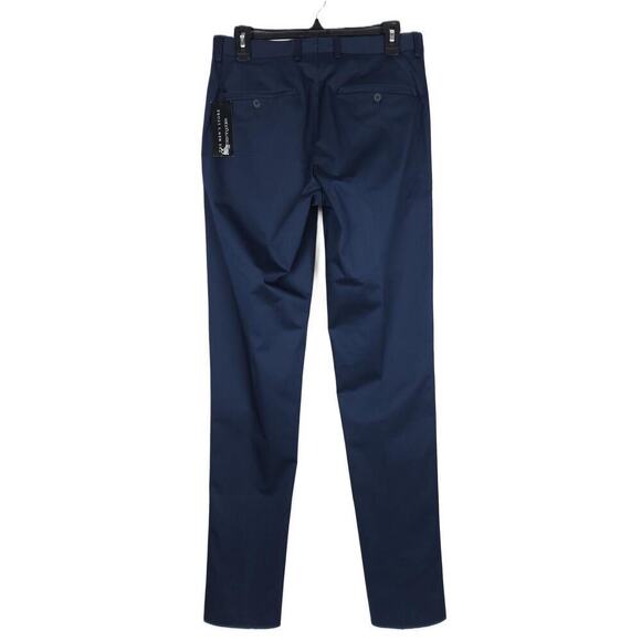 The Men's Store Slim-Fit Stretch Cotton Sateen Dress Pant Navy 38W NWT - Picture 4 of 6